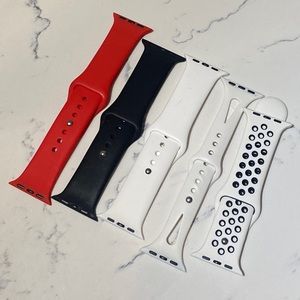 Apple Watch bands in assorted colors & styles (5)